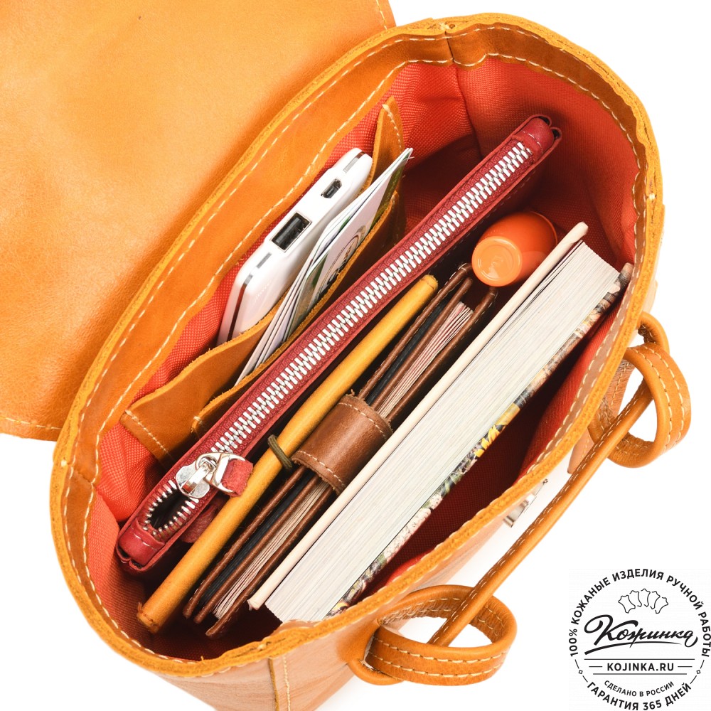Женская кожаная сумка "Лолита" (желтая)